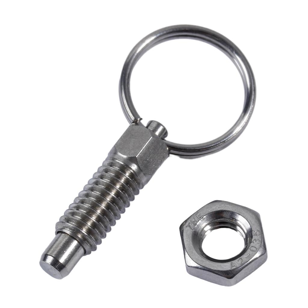 4 шт. Плунжер с ручкой без фиксации, Стопорный штифт из нержавеющей стали, Пружинный плунжер с ручным втягиванием и кольцом для вытягивания, Прочный