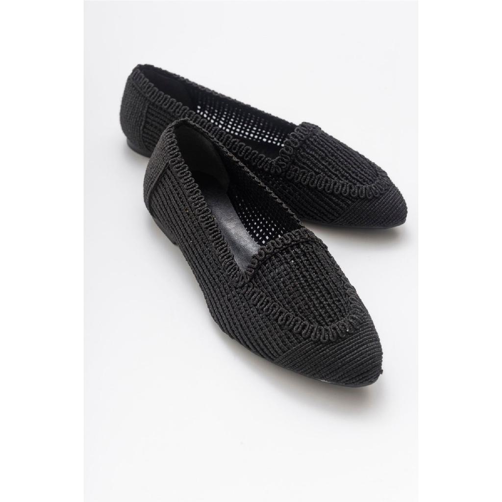 Женские кремовые вязаные балетки