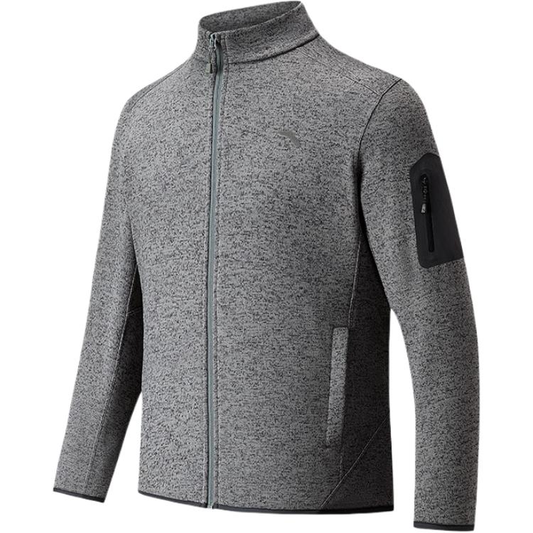 Men's ANTA Jackets Men's Dark Smoke Gray Stand Collar Moderate