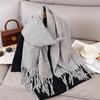 Luxury 2 Colours Cashmere Scarf Women Autumn Winter Shawl Pashmina Handkerchief Lady Pareo Soft Outdoor Windproof Travel Bufanda