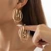 Модные металлические многослойные крестообразные серьги-кольца для женщин
