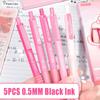 5PCS/Set Press Type Gel Pen ST Tip Ballpoint Pen Multifunctional Writing Tool  School Office
