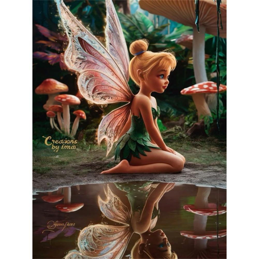 Disney 5D DIY Алмазная Живопись Прекрасная Фея Динь-Динь Иллюстрация Искусство Вышивка Мозаика Вышивка Крестом Домашний Декор Подарок Поделки