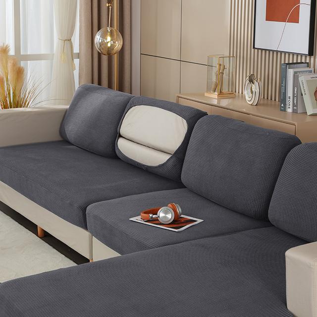 Жаккардовый чехол на подушку для дивана, эластичный нескользящий чехол на сиденье для гостиной, моющийся, моющийся, чехол на подушку для кресла, домашний декор