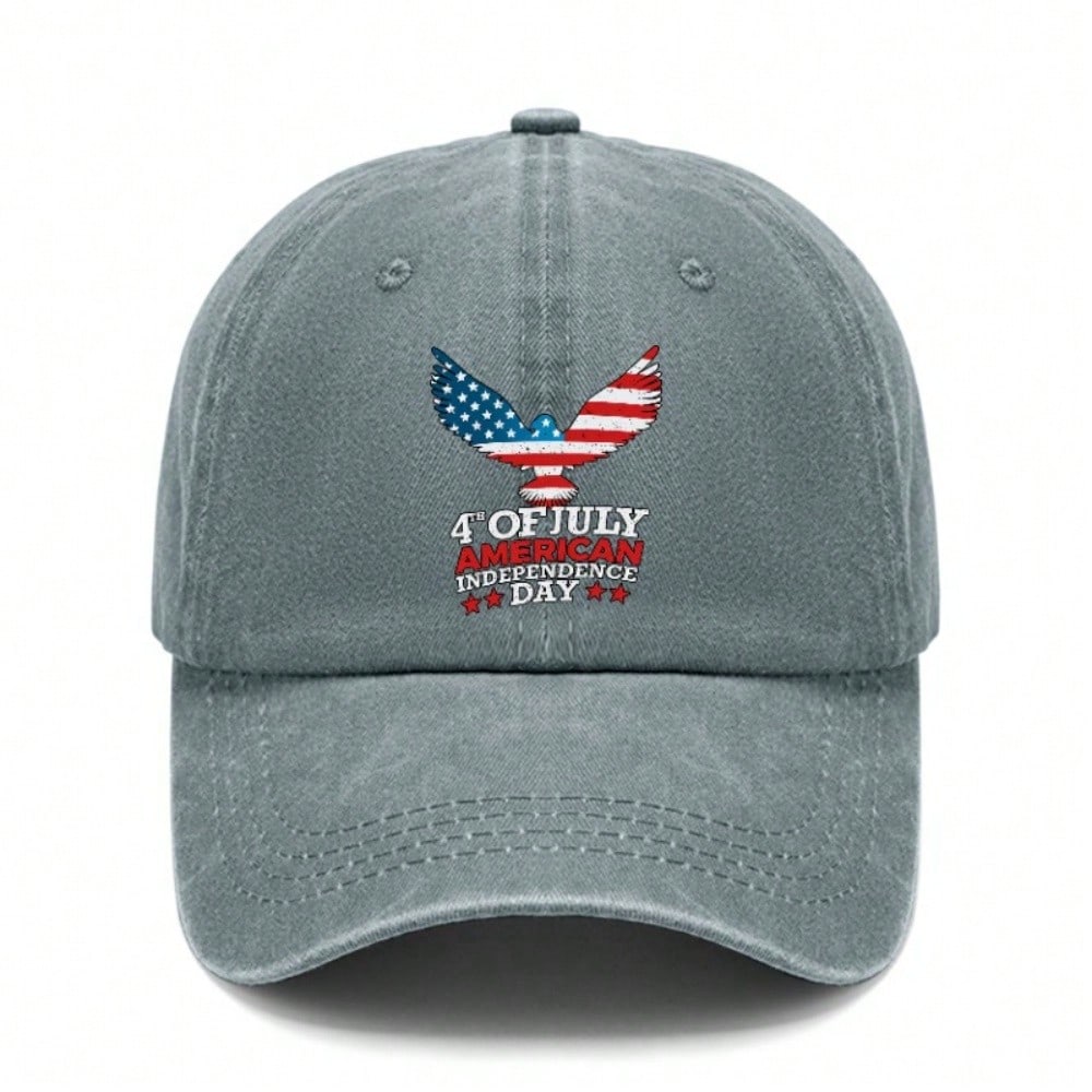 USA Flag Eagle Baseball Cap - Adjustable Vintage Washed Polyester Cap Lightweight Breathable Unisex Outdoor Sports Baseball Hat, Perfect Gift For