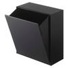 Jitsugyo 5432 Magnetic Dust Box Storage Case Black Tower Flap Type Small Items Storage Trash Can & Approx. W17XD8.7~16XH20cm