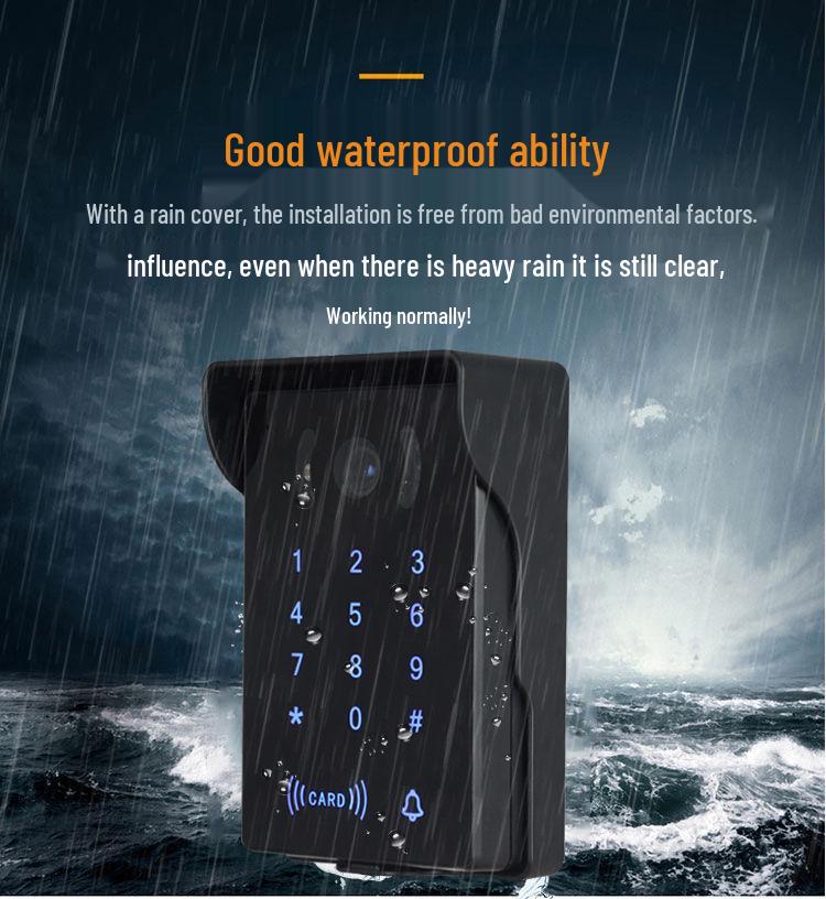 7-дюймовый HD проводной видеодомофон с дверным звонком для домашнего мониторинга и системы контроля доступа Smart Villa