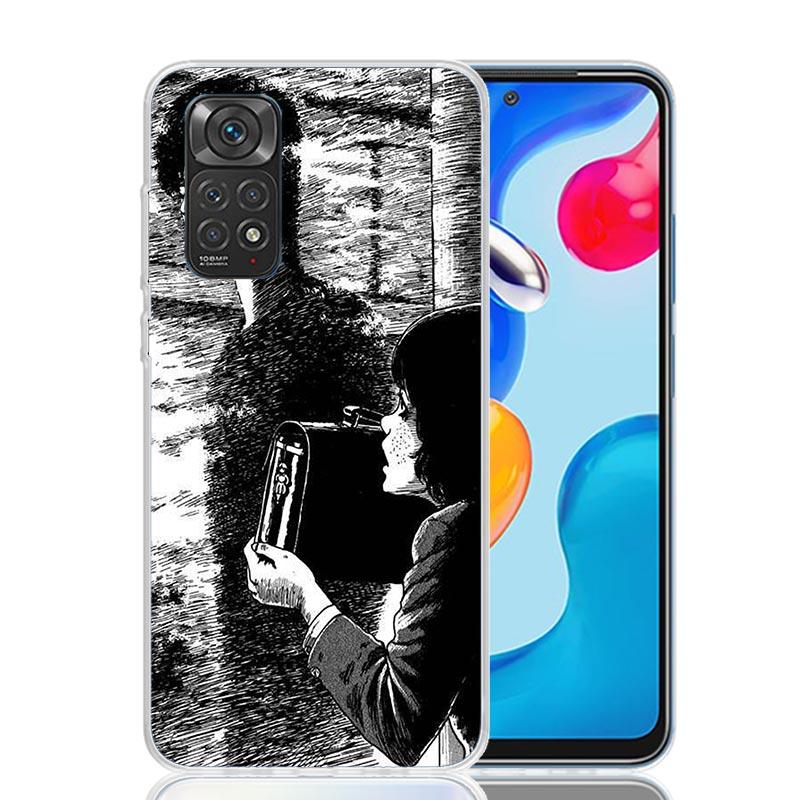 Японский Хоррор Комикс Аниме Чехол для Телефона Для Xiaomi Redmi Note 15 14 13 12S 12 Pro Plus 11S 11E 11 11T 10S 10 Искусство Мягкий Узор Cov