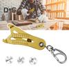 1 Pc/2 Pcs Portable Thread Size Checker Keychain Pendant Metal Bolt And Nut Thread Checker Dual Scale Inch Metric Thread Size Identifier for