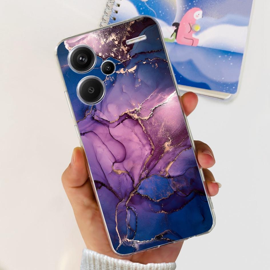 For Xiaomi Redmi Note 13 5G Case Luxury Marble Transparent Phone Cover For Redmi Note 13 Pro Plus Funda on Note 13 Pro 5G Bumper