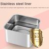 Электрическая обеденная коробка из нержавеющей стали большой емкости с внутренним подогревом, 430 Вт, с функцией защиты от сухого горения, портативная герметичная коробка для бенто