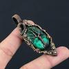 Tree Of Life Malachite Gemstone Pure Copper Wire Wrapped Handmade Pendant Jewelry For Gift