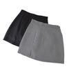 Classic Black Half Body Skirt For Women With Zipper Detail For Office And Casual Wear