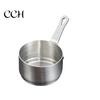 Small Stainless Steel Cooking Pot Sauce Cup with Handle Reusable Metal Dipping Cups High Temperature Resistant Condiment Server for Ketchup Appetizers