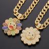 Custom Trending Fashion Gold Iced Out Pendant Hip Hop Cuban Chain Heavy Necklaces for Women