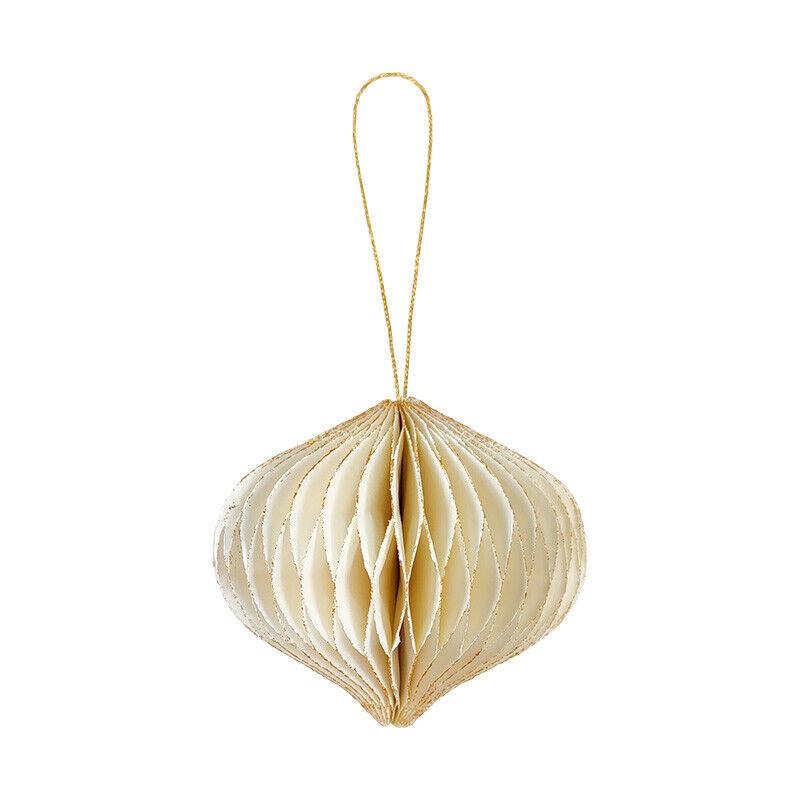 New Year Christmas Tree Paper Honeycomb Hanging Decoration Lantern Pendant Home Party Birthday Decor Ornament Easy Assemble