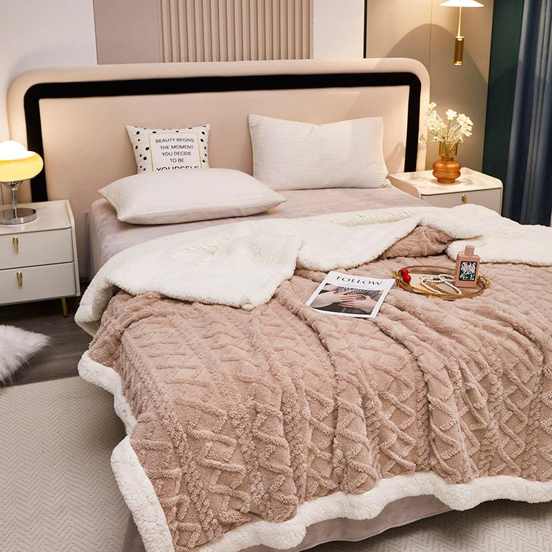 Толстое зимнее одеяло, мягкие теплые шерстяные одеяла для кроватей, плед, кашемировое термоодеяло с бараниной, покрывало