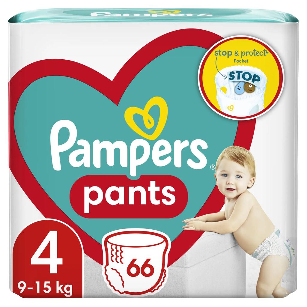 Pampers Active Baby Diaper Pants, 9-15Kg, Size 4 66 Pcs