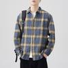 Spring New Japanese Retro Men's Loose Shirt Color Plaid Casual American Shirt Jacket