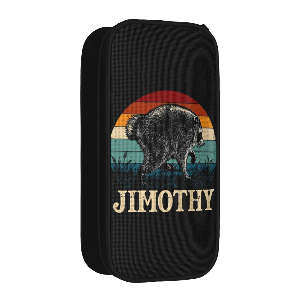Protect Jimothy Raccoon Pencil Case Fun 90s Pen Pencil Bags Student Large Storage Students School Cosmetic Pencil Box