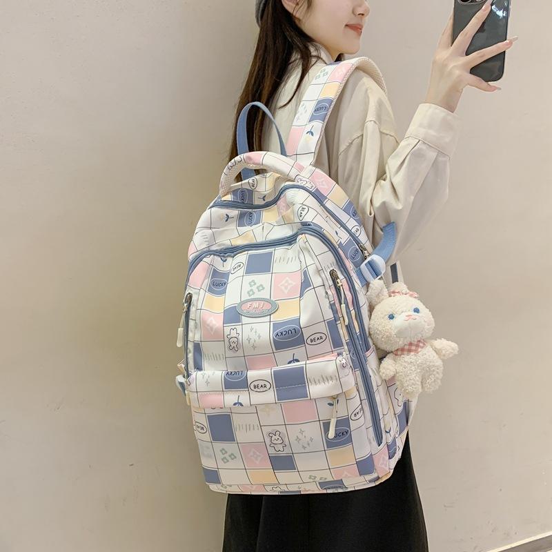 Japanese School Bag Female College Student Cute Graffiti Backpack Fashion Computer Bag Junior High School Student Travel Backpack Tide