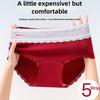 Ladies Spring and Autumn Pure Cotton 10A Antibacterial Crotch Extended Crotch Breathable Mid-waist Underwear