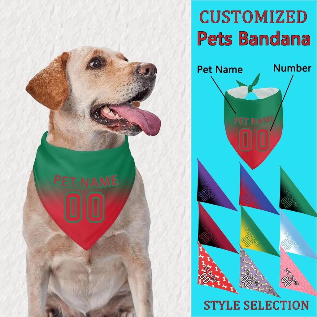 Personalized Dog Bandana With Name Number Custom Dog Bandana Pet Scarf For Puppy Small Medium Cats