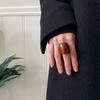 Fashionable Brown Resin Ring Durable Brown Resin Ring Adornment for Young Women Who Embrace Individuality