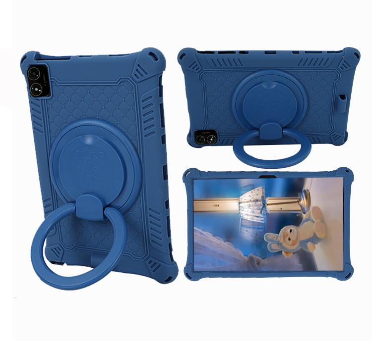 Rotatable Leather-Texture Silicone Case for Teclast T40 5G Tablet, Anti-Drop Protection