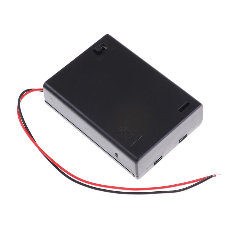 Чехол для батарейки 4,5 В, 3 типа АА, с тумблерным переключателем ВКЛ/ВЫКЛ, крышка упаковки