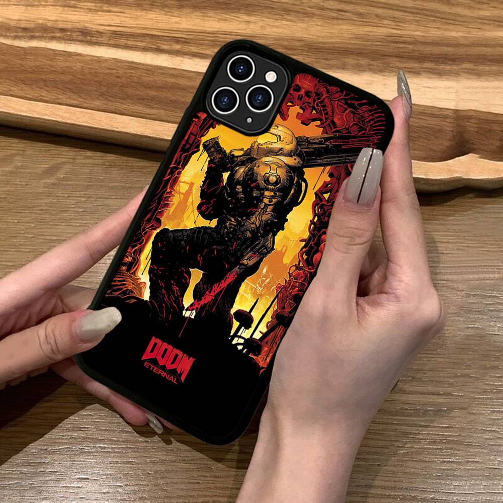 Классическая игра D-DOOM-E-EternalS PC+TPU Ударопрочный Защитный Чехол для Телефона Для IPhone17 14 15 16 Pro Max 13 12 11 17 Air
