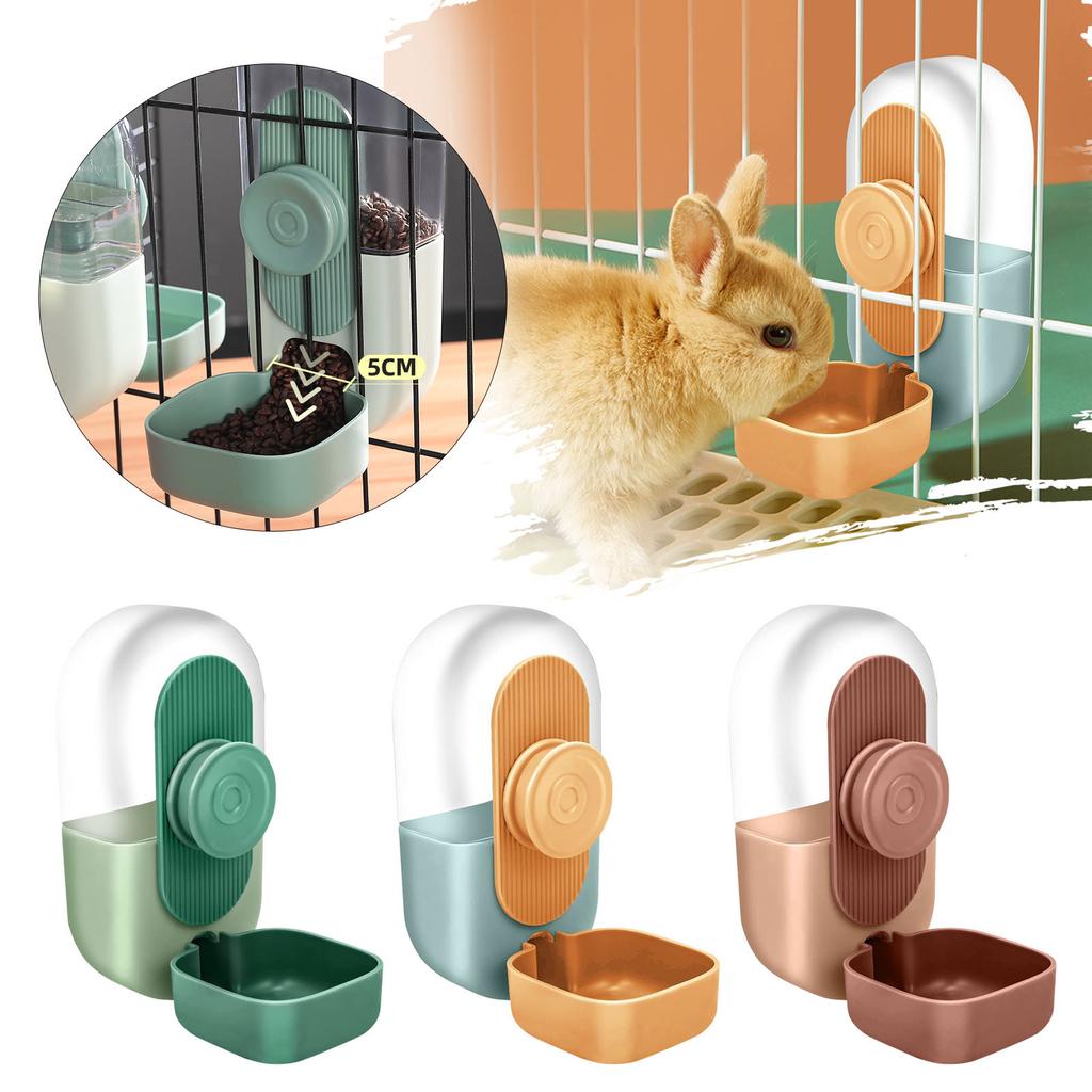 (Куниде) Набор автопоилки на 27 унций, клетка для домашних животных, подвесной самостоятельный дозатор, кормушка для кролика, ежа, морской свинки, хорька, котенка, щенка