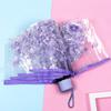 Korean Umbrella Folding Cute Korean Mini Fresh Simple Sen Series Trifold Japanese Cherry Blossom Transparent Umbrella