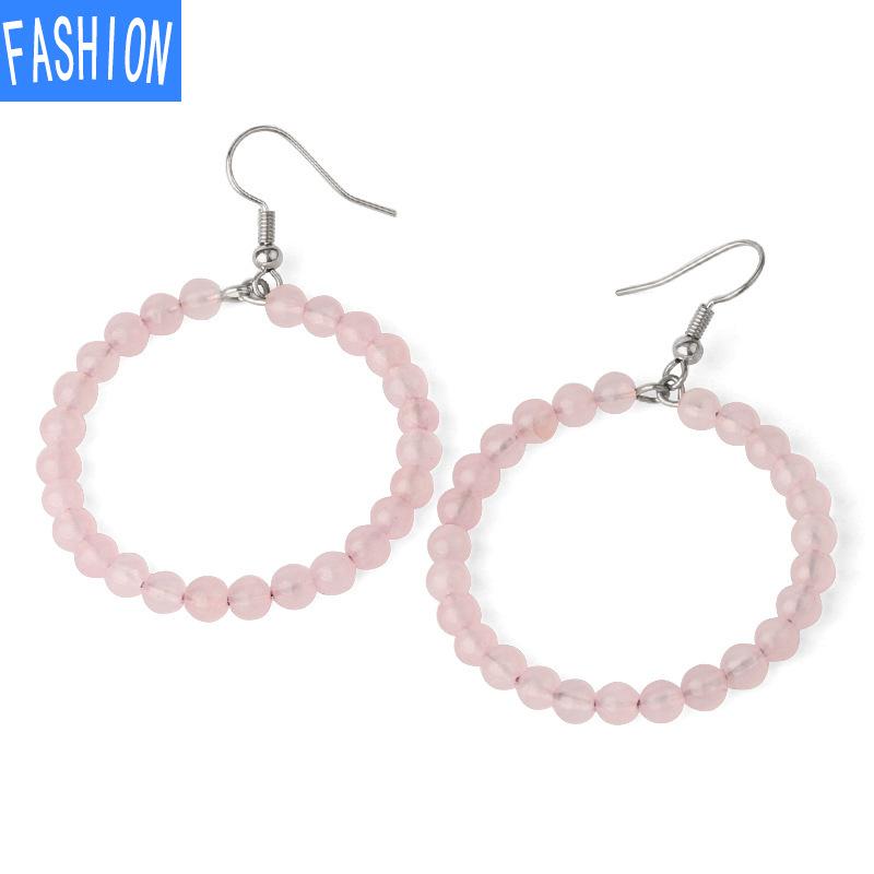 Маленькие круглые серьги из бисера с аметистом. Универсальные женские серьги.