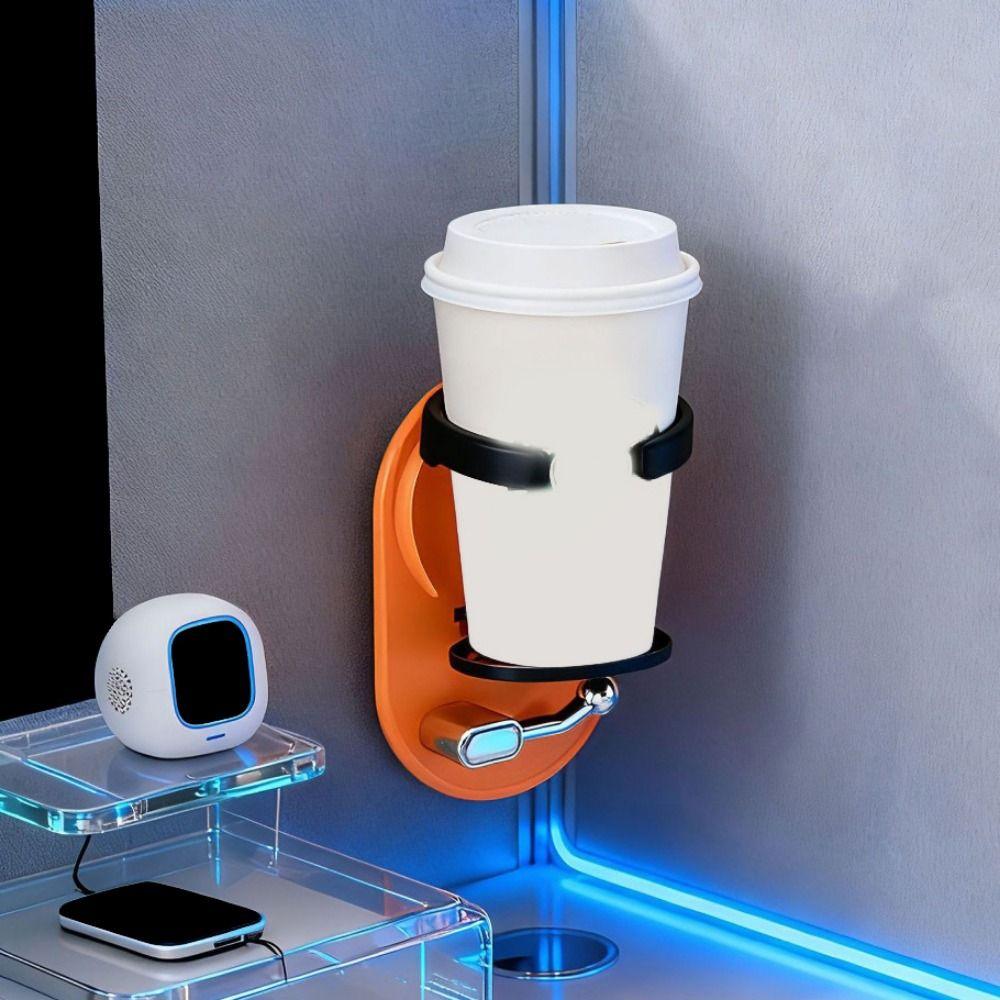 No Punching Record Cup Holder Plastic Drink Holder Cup Storage Rack for Living Room