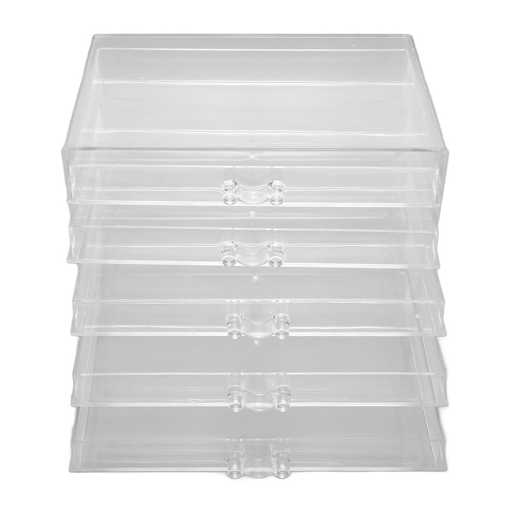 Acrylic Jewelry Box 5 Drawers Transparent Dustproof Detachable Earring Storage Box Organizer for