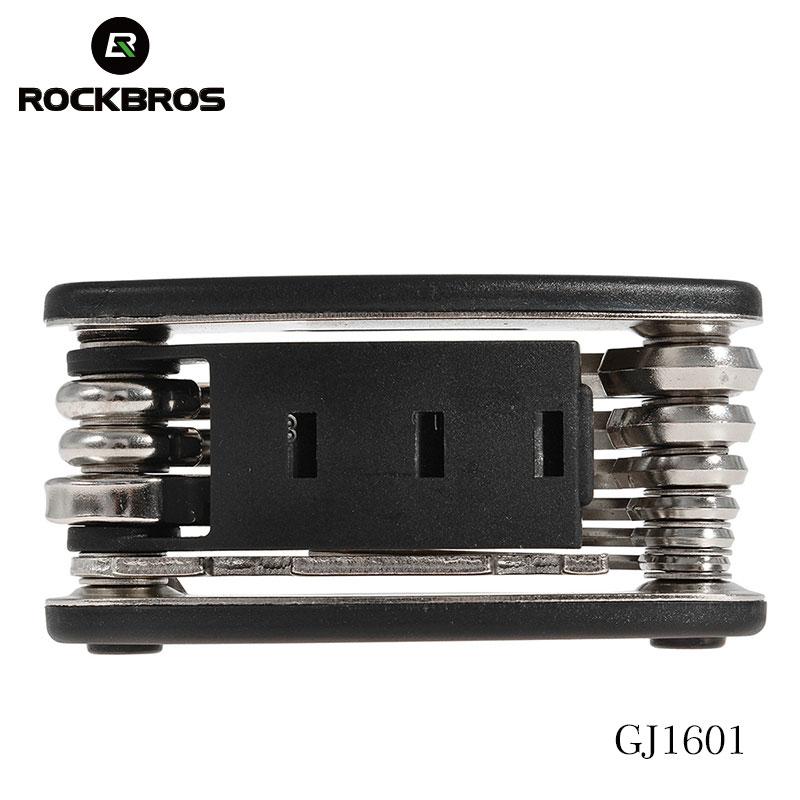 ROCKBROS 16 в 1 велосипедный многофункциональный набор инструментов для ремонта, комплект отверток с шестигранными спицами, гаечный ключ, набор инструментов для горного велосипеда, черный