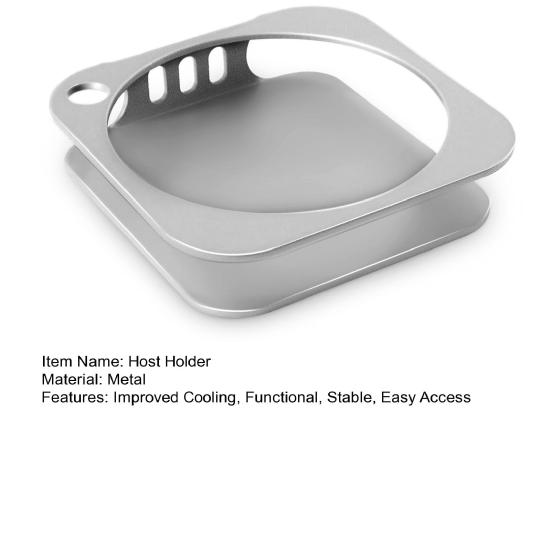 Мини 4 Док-станция Настольное крепление Металлический держатель Кронштейн Легкий доступ к кнопке питания с улучшенным охлаждением для Mac Mini4 Организация рабочего стола