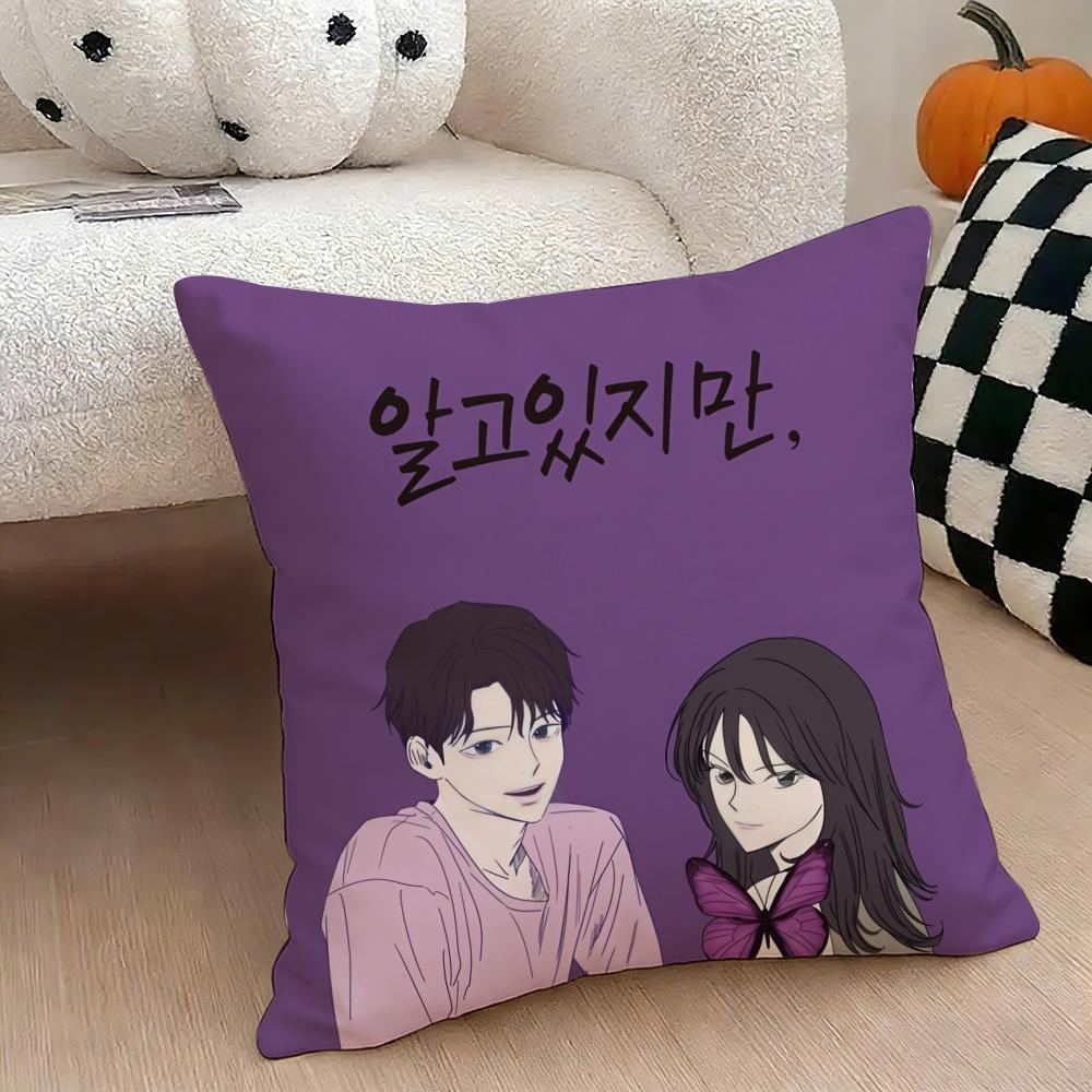 TV series NNevertheless Cushion Cover Natural Linen Double Sided Print Throw Pillow Case for Sofa Couch Home Decor