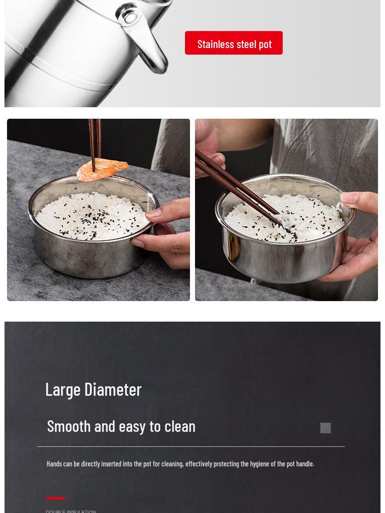 Double-Layer Stainless Steel Insulated Lunch Box – Drum-Shaped Bento for Students & Office Workers.