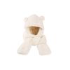 3 in 1 Plush Scarf Hat Gloves Thickened Fleece Scarves Hat Cute Bear Ear Plush Beanie  Girl