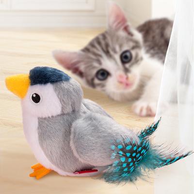 Игрушка для домашних животных, издающая звуки, кошка, избавляющая от скуки и доставляющая удовольствие, забавная кошачья палочка, плюшевая игрушка для кошек, щебечущая птичка