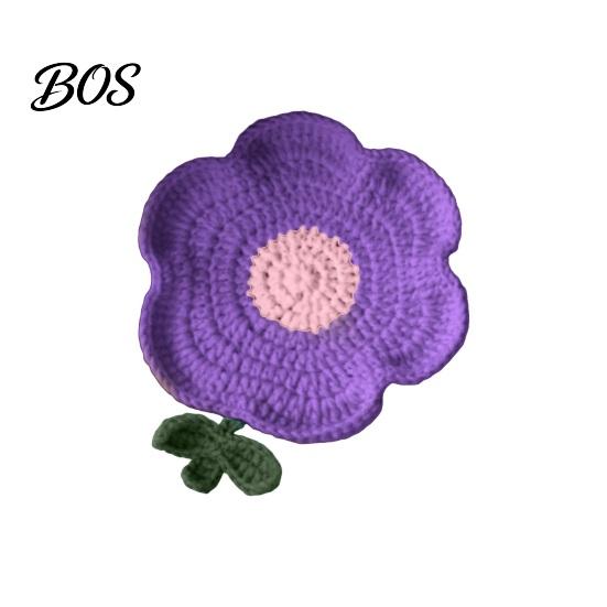 Scratch Resistant Coaster Crochet Flower Coasters, Handmade Knitted Heat Cup Mats Table Placemats, DIY Kit Decorative Doilies for Tabletop Protection,