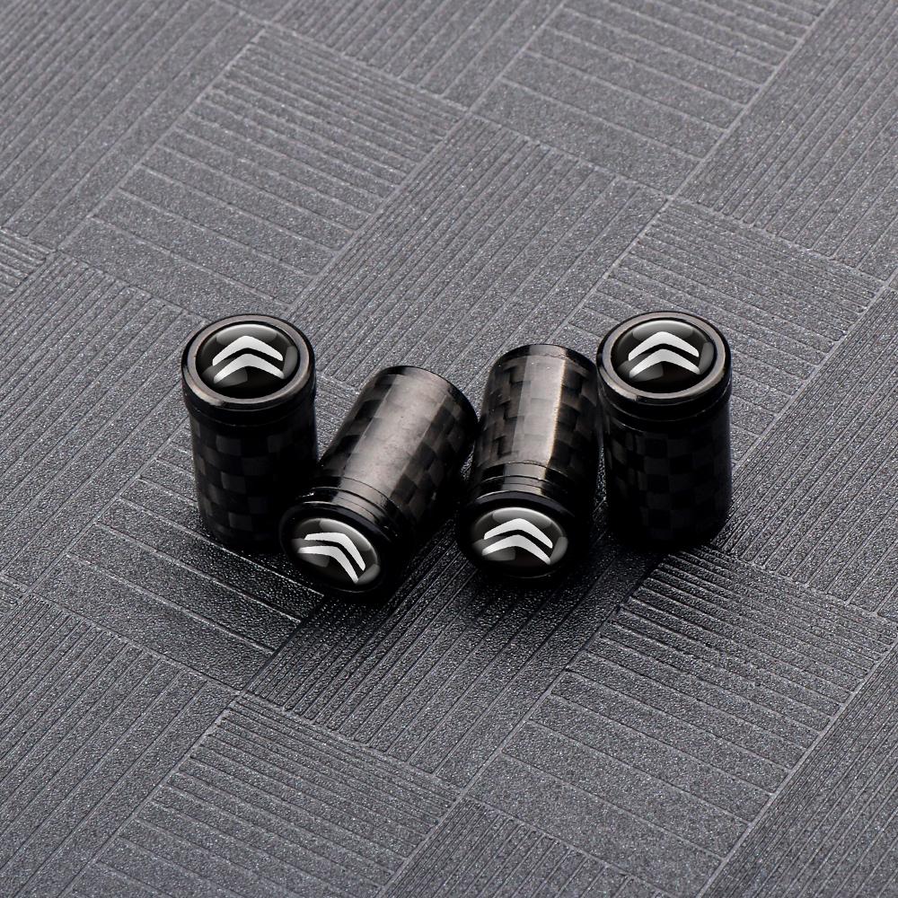 OKKU5 4Pcs Metal Alloy Car Tire Caps For Citroen C4 C3 C2 DS Celysee Picasso For Cars Motorcycles Bicycle Cover Dustproof Accessories