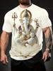 3D Printed Lord Lotus Design Men'S Round Neck T-Shirt – Summer Casual Wear for Outdoor Activities, Running & Fitness, Perfect As a Gift Or Comfortable