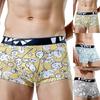Мужское нижнее белье, боксеры, хлопковые спортивные боксеры с мультяшным принтом, дышащие