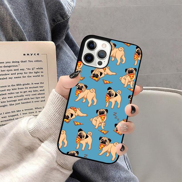 Милый мультяшный мопс Чехлы для мобильного телефона Обложка Для iPhone 17 Air 16 15 14 12 13 11 Pro MAX apple Plus Coque