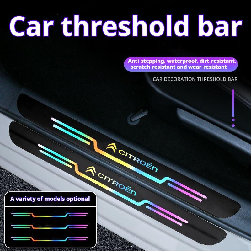 Car Laser Door Sill Anti Scratch Sticker Car Door Threshold Strip For Citroen C4 C3 C5 Aircross C1 Berlingo C-Elysee C4-Picasso aog123