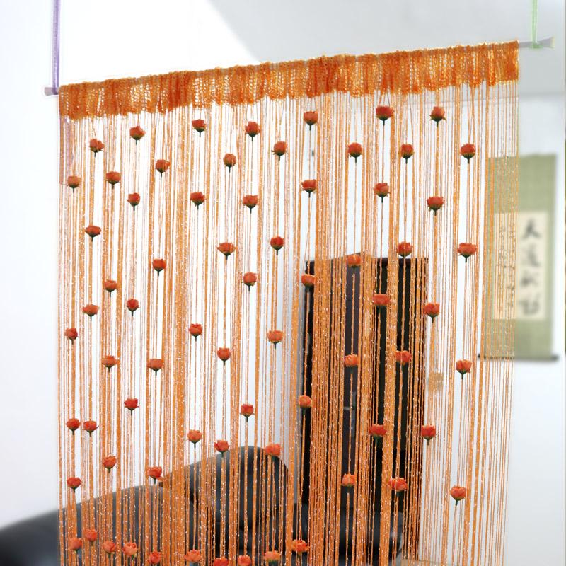 100X200 см Цветочные нитяные занавески Экран Лента Разделитель Штора Штора для вечеринки, свадьбы, занавеска для гостиной, оконная панель, кисточка