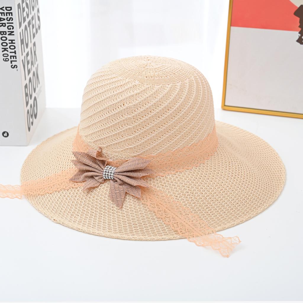 Женская летняя шляпа с защитой от солнца и солнцезащитным козырьком, модная тканая шляпа от солнца с большими полями и бантом, пляжная шляпа